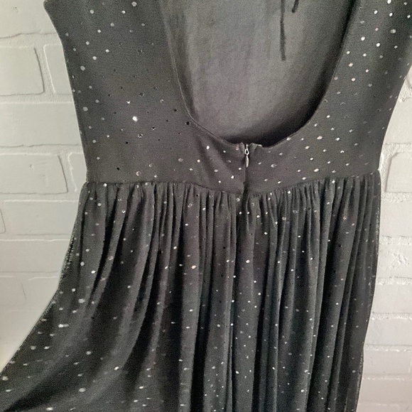 Zara Mini dress LBD Bow detail Black Tulle Sequin Sparkly U shape Open back M - Picture 13 of 13